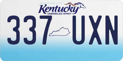 KY license plate 337UXN