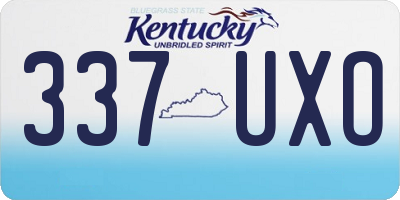 KY license plate 337UXO