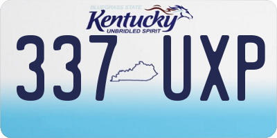 KY license plate 337UXP
