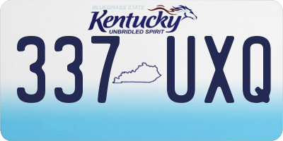 KY license plate 337UXQ