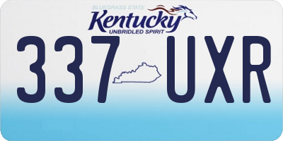 KY license plate 337UXR