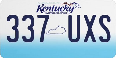 KY license plate 337UXS