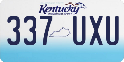 KY license plate 337UXU