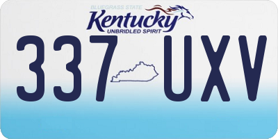 KY license plate 337UXV