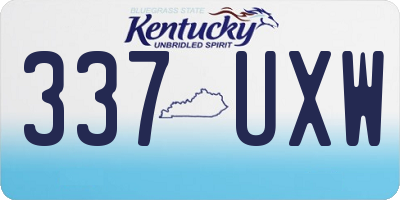 KY license plate 337UXW