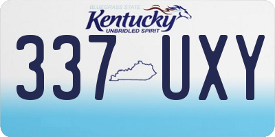 KY license plate 337UXY