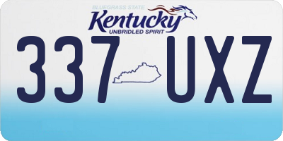 KY license plate 337UXZ
