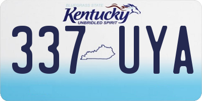 KY license plate 337UYA