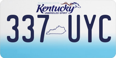 KY license plate 337UYC