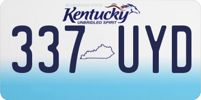 KY license plate 337UYD