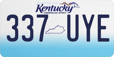 KY license plate 337UYE
