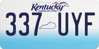 KY license plate 337UYF