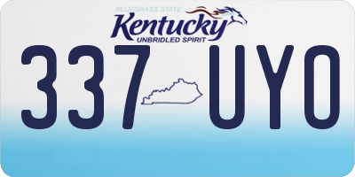 KY license plate 337UYO