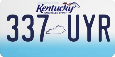 KY license plate 337UYR