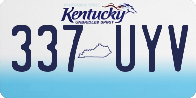 KY license plate 337UYV