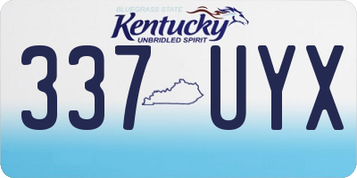 KY license plate 337UYX
