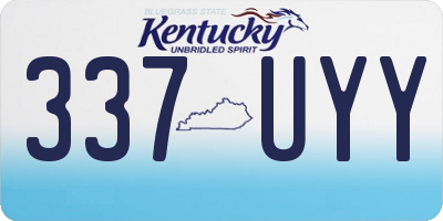 KY license plate 337UYY