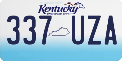 KY license plate 337UZA