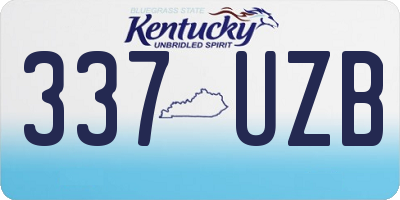 KY license plate 337UZB