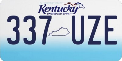 KY license plate 337UZE