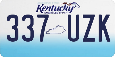 KY license plate 337UZK