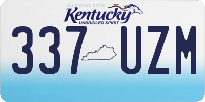 KY license plate 337UZM