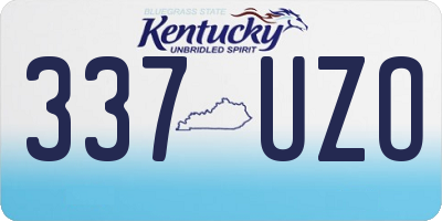 KY license plate 337UZO