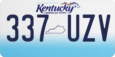 KY license plate 337UZV