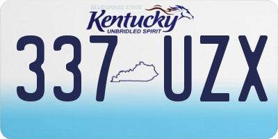 KY license plate 337UZX