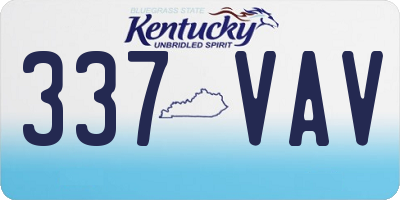 KY license plate 337VAV