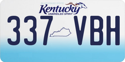 KY license plate 337VBH