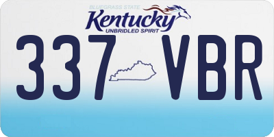 KY license plate 337VBR