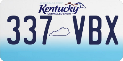 KY license plate 337VBX