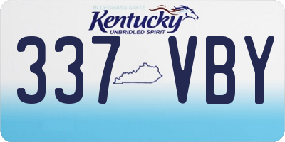 KY license plate 337VBY
