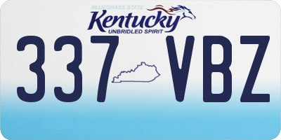 KY license plate 337VBZ