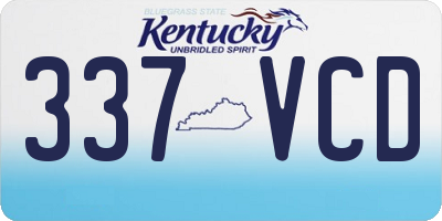 KY license plate 337VCD