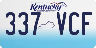 KY license plate 337VCF