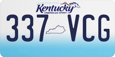 KY license plate 337VCG