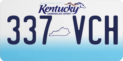 KY license plate 337VCH