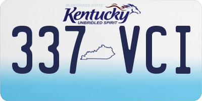 KY license plate 337VCI