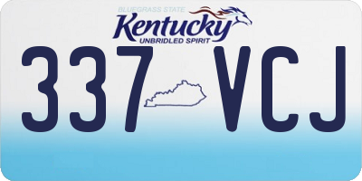 KY license plate 337VCJ