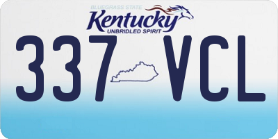 KY license plate 337VCL