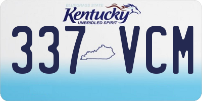 KY license plate 337VCM