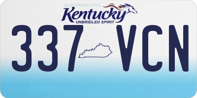 KY license plate 337VCN