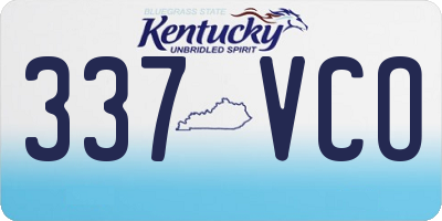 KY license plate 337VCO
