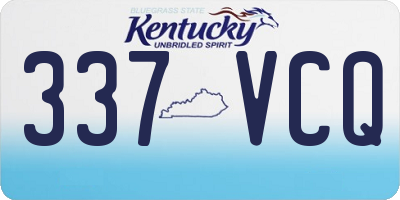 KY license plate 337VCQ