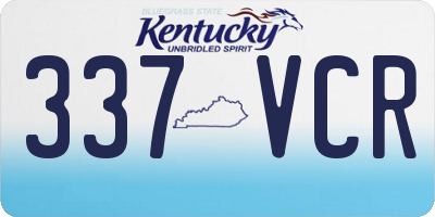 KY license plate 337VCR