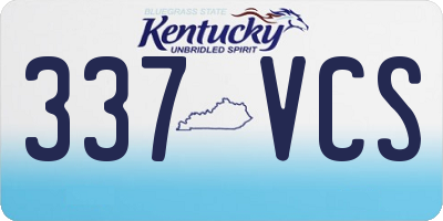 KY license plate 337VCS