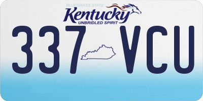 KY license plate 337VCU