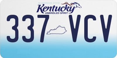KY license plate 337VCV
